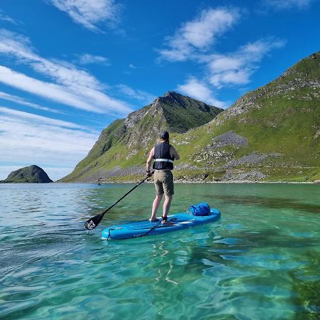 Feriehus Med Flott Havutsikt Ved Hauklandstranden Leknes Eksteriør billede