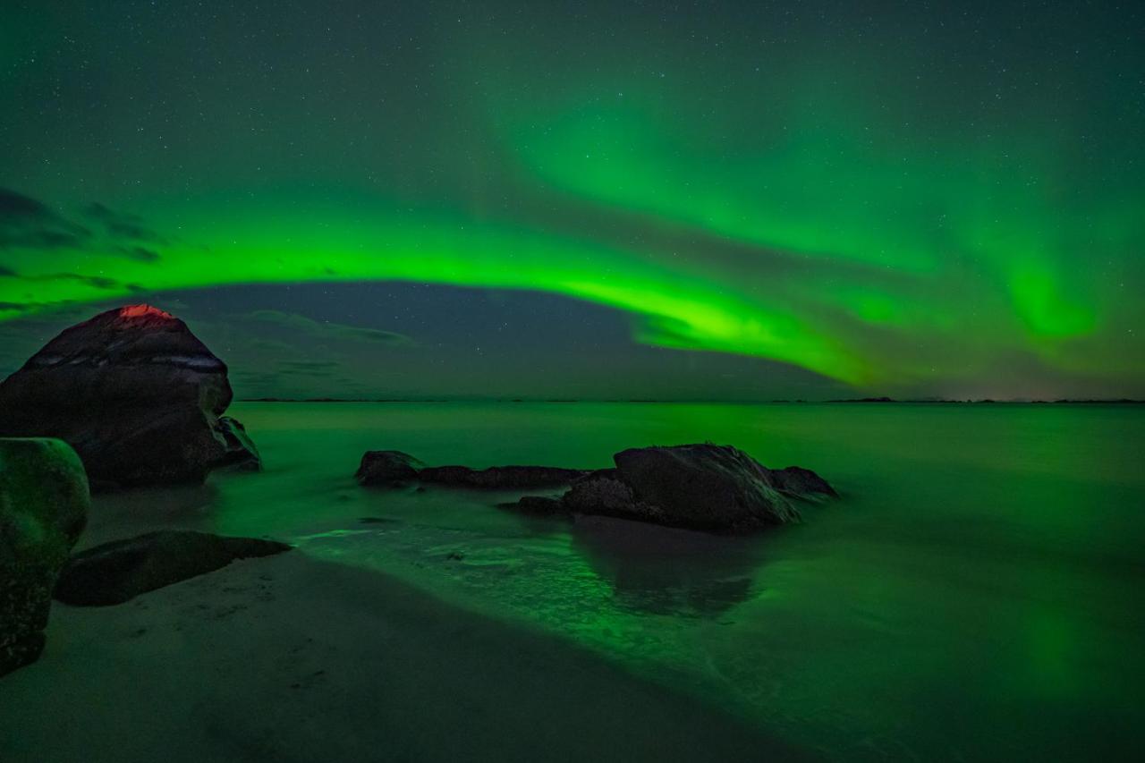 Feriehus Med Flott Havutsikt Ved Hauklandstranden Leknes Eksteriør billede