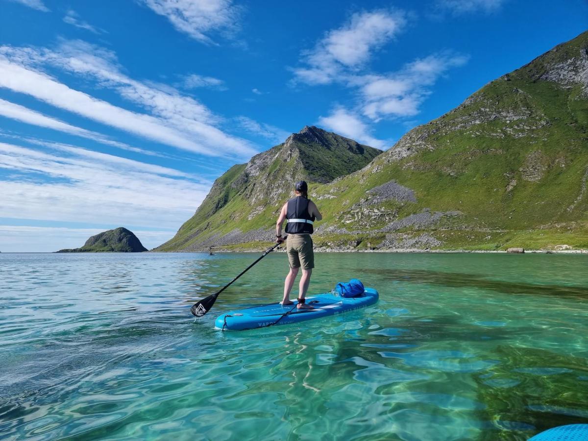 Feriehus Med Flott Havutsikt Ved Hauklandstranden Leknes Eksteriør billede